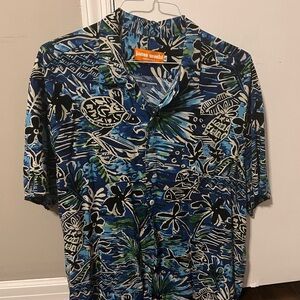 Jams World Blue and Black Tropical Shirt